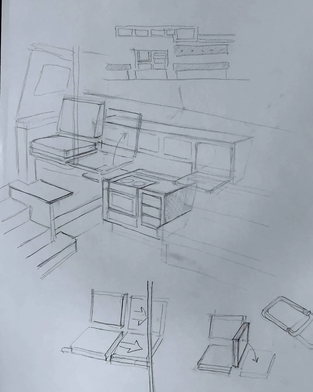 k Boats & Vans KMY Bestevaer 36 S_Y 2021 keuken blokje BB schets